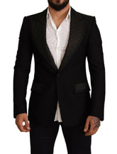 Dolce & Gabbana Black Wool Slim Fit Coat Blazer Jacket -   -  Dolce & Gabbana.